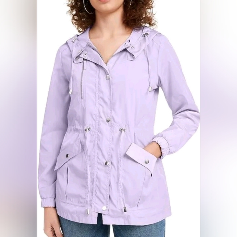 Macy's-Maralyn & Me Lavender cinched rain jacket